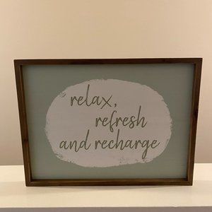 Wooden Bathroom Sign, Sage Green